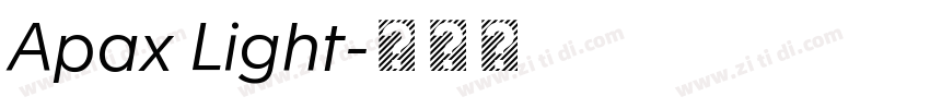 Apax Light字体转换